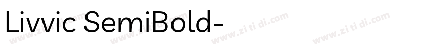 Livvic SemiBold字体转换